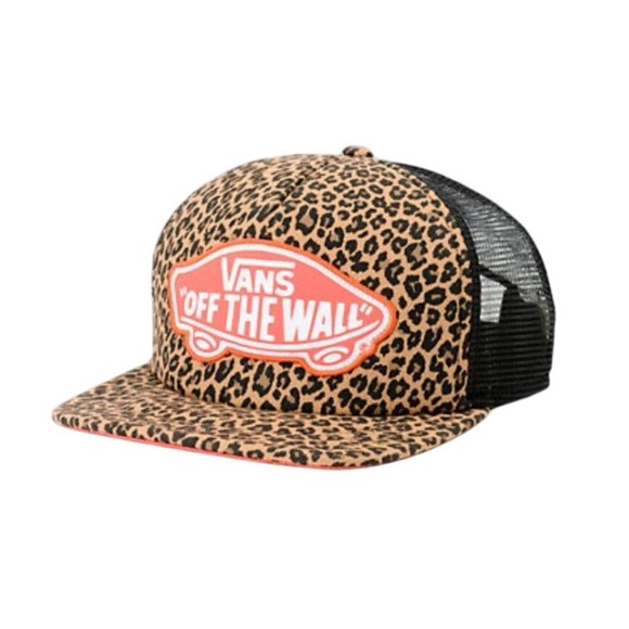 Vans Other - Vans Leopard Print Trucker Hat Snapback Mesh Cap "Off The Wall"